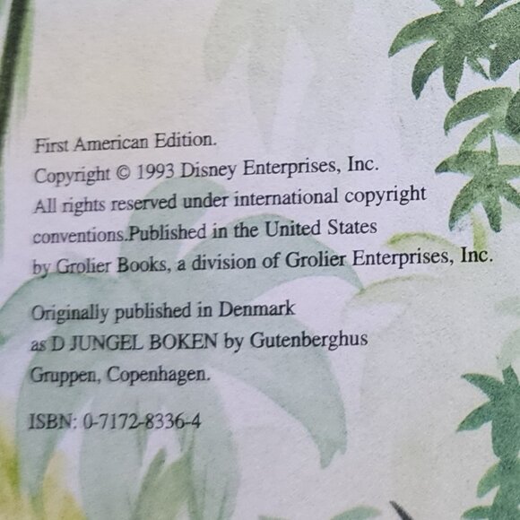Vintage 1993 The Jungle Book: Disney's Wonderful World of Reading (Hardcover) - Picture 4 of 4